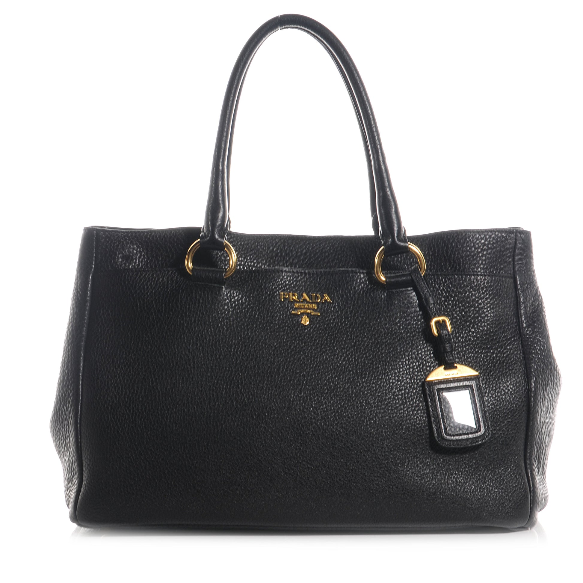 Prada Vitello Daino Tote Black 1 of 10
