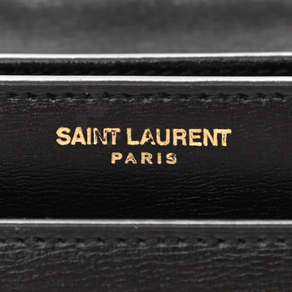 Saint Laurent Smooth Calfskin Medium Monogram Sunset Satchel Black 5 of 10