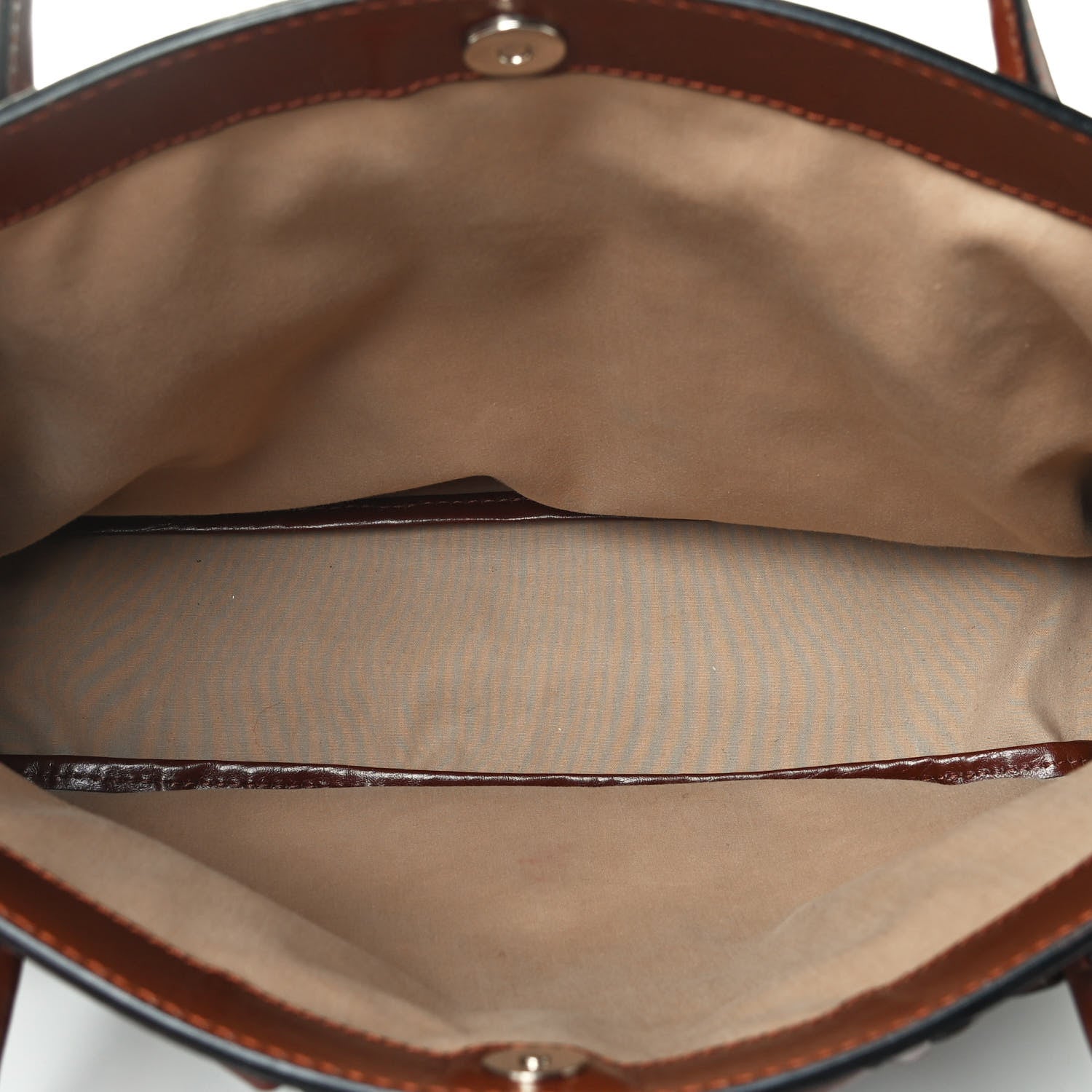 Valentino Garavani Calfskin Floral Applique Tote Brown 5 of 5