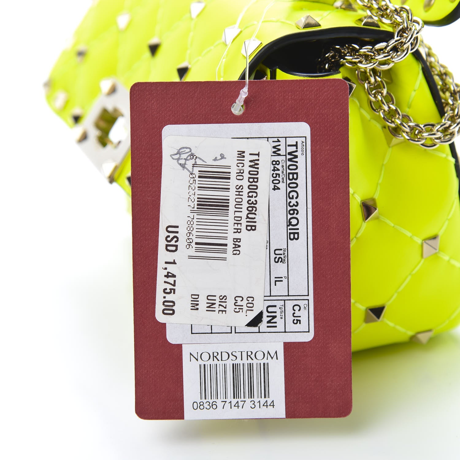 Valentino Garavani Calfskin Micro Rockstud Spike Shoulder Bag Lime 13 of 13