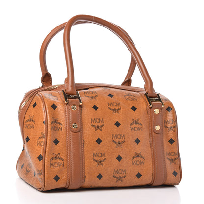 MCM Visetos Satchel Cognac 3 of 11