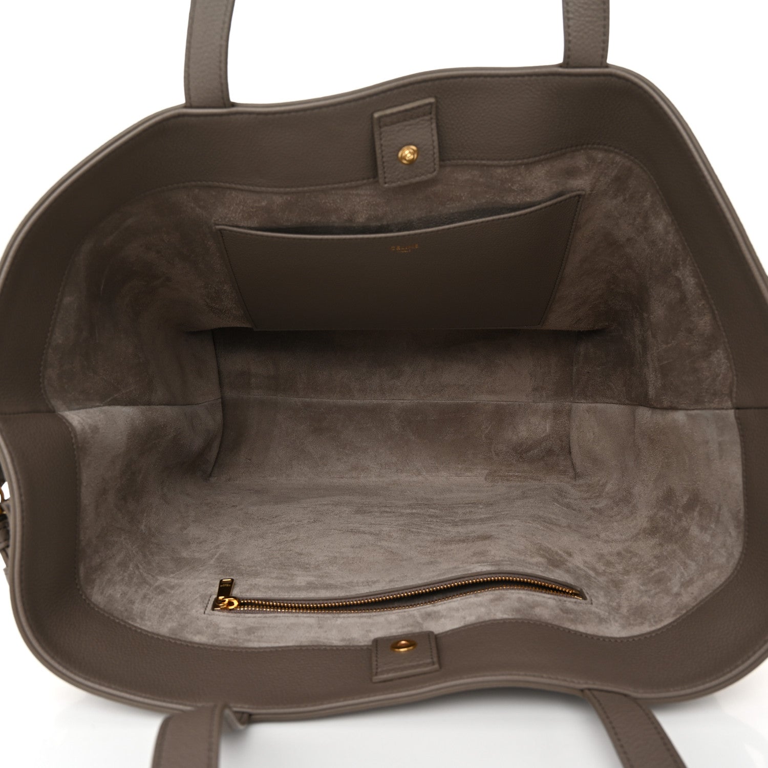 Celine Grained Calfskin Triomphe Medium Cabas Anais Pebble 5 of 11