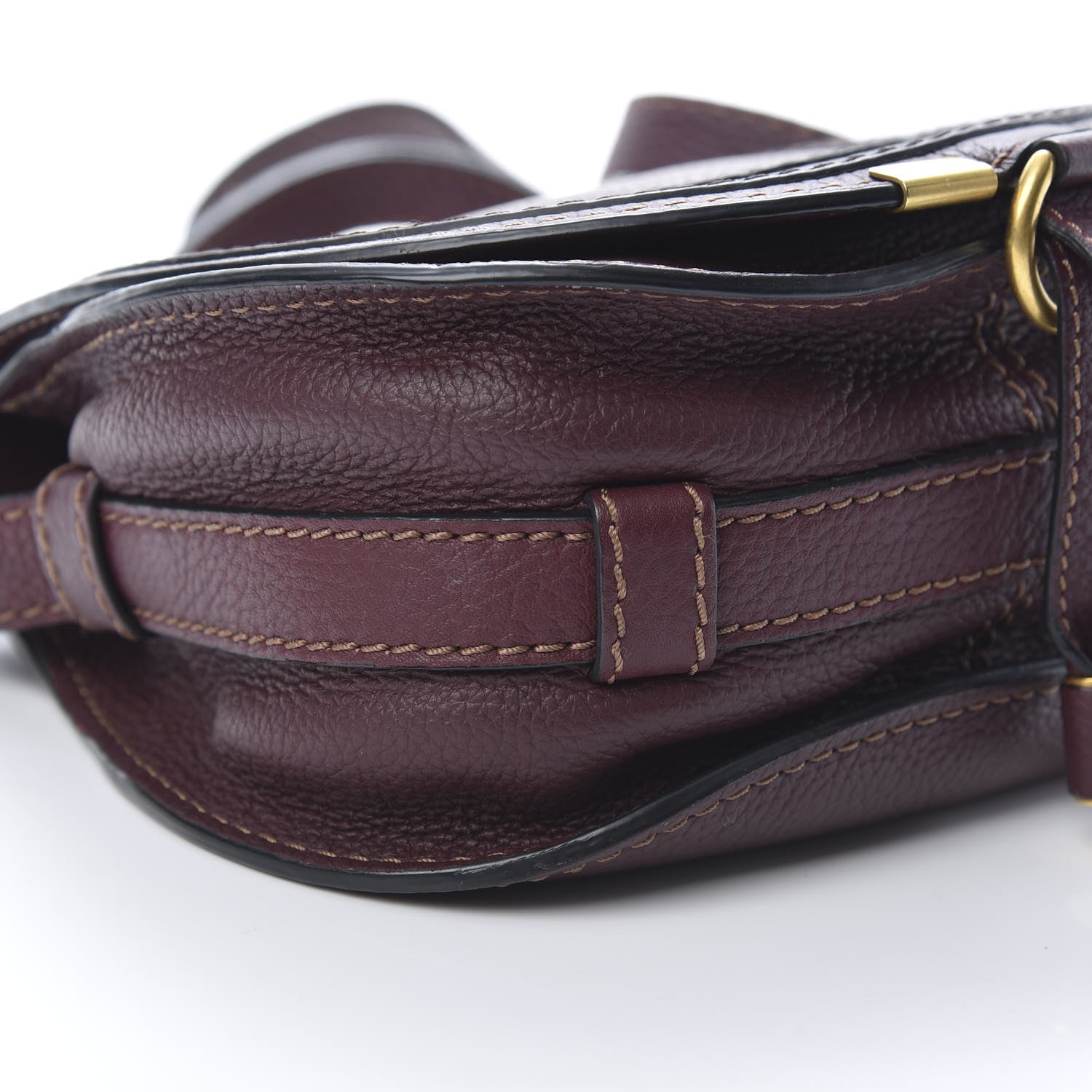 Chloe Calfskin Mini Marcie Round Crossbody Bag Dark Velvet 10 of 15