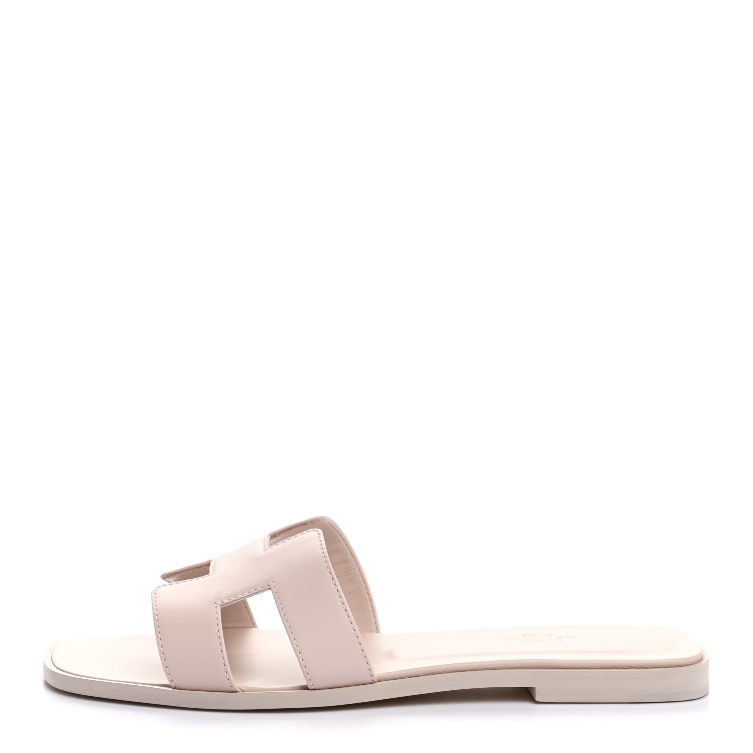 Hermes Box Calfskin Oran Sandals 39 Rose Pale 1 of 9