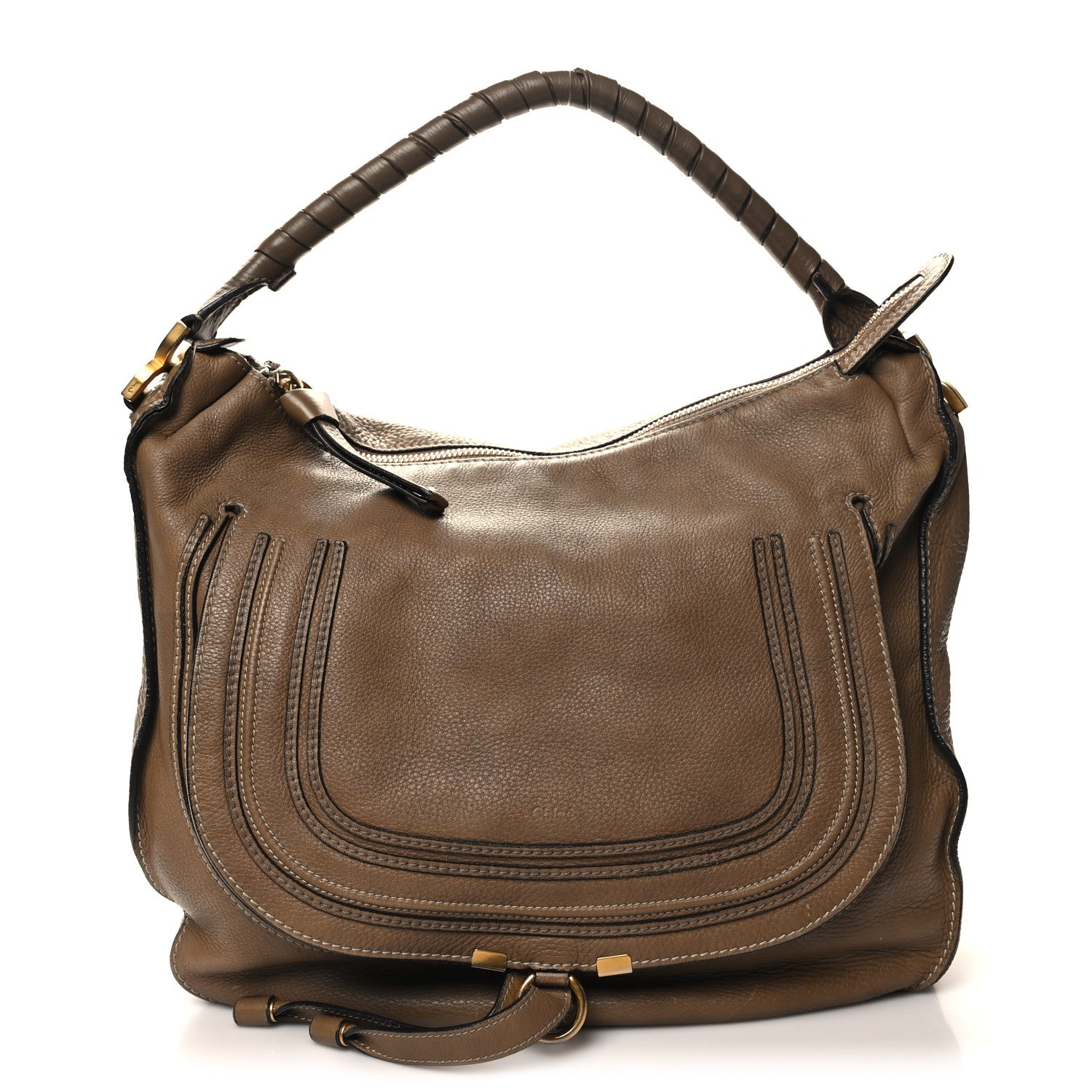 Chloe Calfskin Medium Marcie Hobo Nut 1 of 12