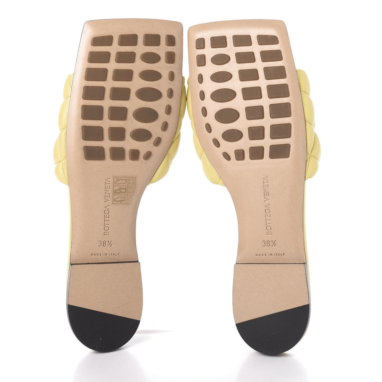 Nappa Matelasse Padded Flat Sandals 38.5 Pear