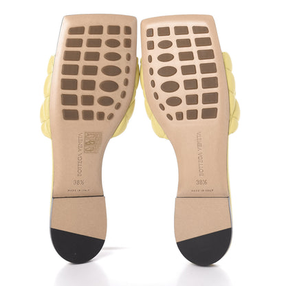 Bottega Veneta Nappa Matelasse Padded Flat Sandals 38.5 Pear 5 of 8