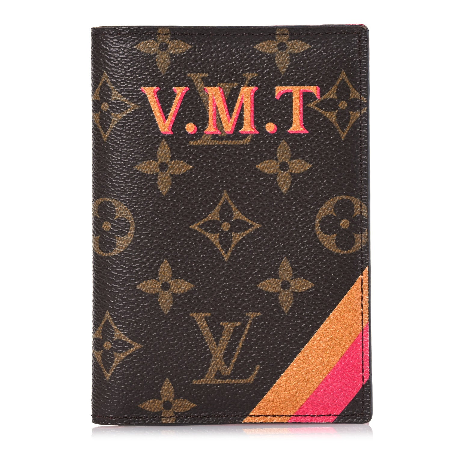 Louis Vuitton Monogram My LV Heritage Passport Cover Orange Fuchsia 1 of 11