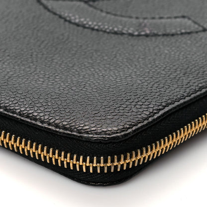 Chanel Caviar CC Zip Around Notebook Agenda Cover Black 11 of 12