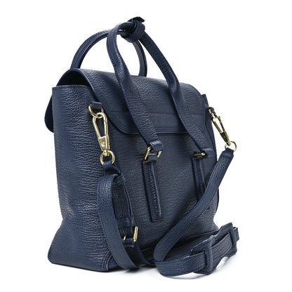 3.1 Phillip Lim Textured Calfskin Medium Pashli Satchel Ink 3 of 13