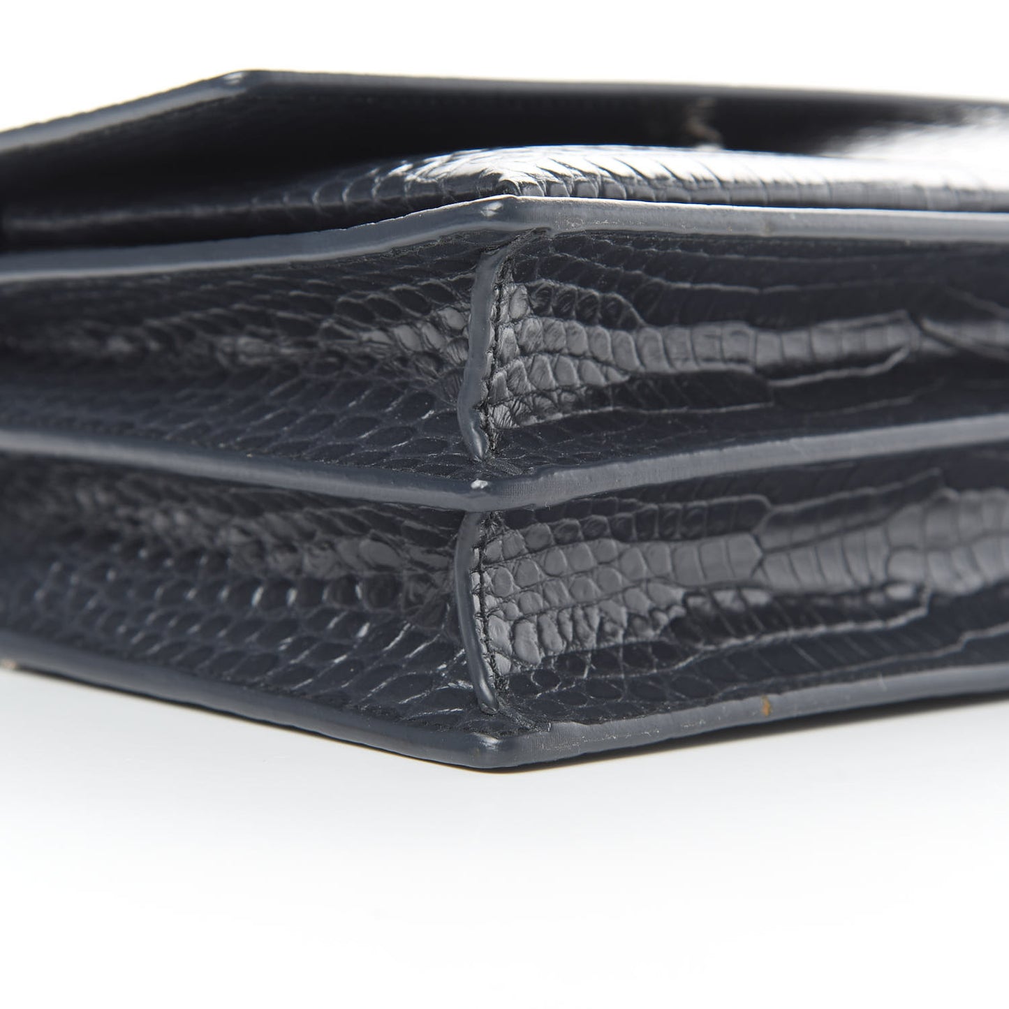 Calfskin Crocodile Embossed Medium Monogram Sunset New Graphite