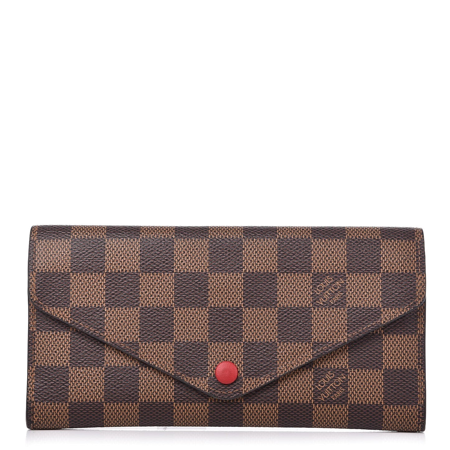 Damier Ebene Josephine Wallet Red