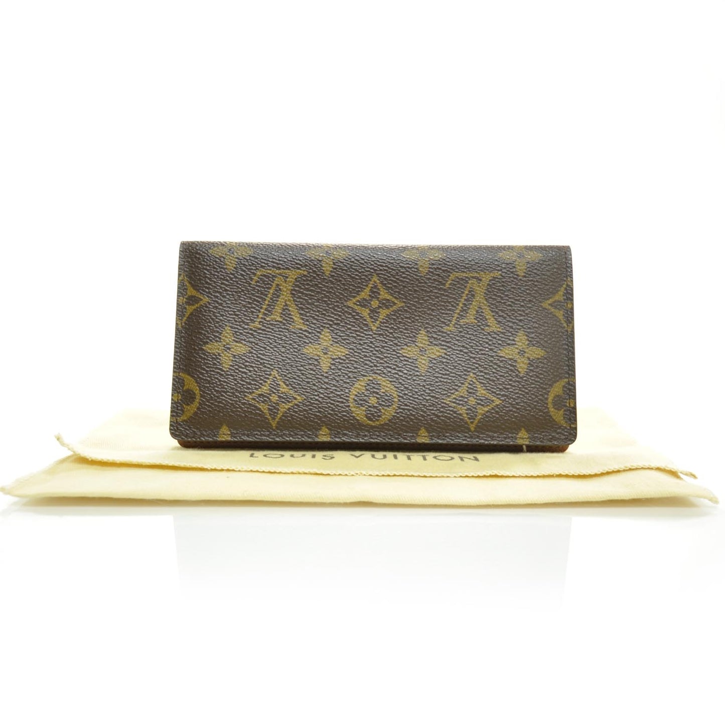 Monogram Simple Checkbook Holder Wallet