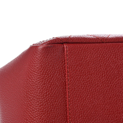 Chanel Caviar Quilted Grand Shopping Tote GST Red 10 of 13