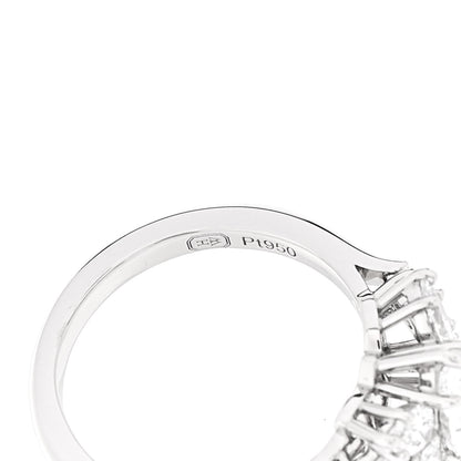Harry Winston Platinum Diamond .57ct Pear Cluster Engagement Ring 47 4.25 5 of 6