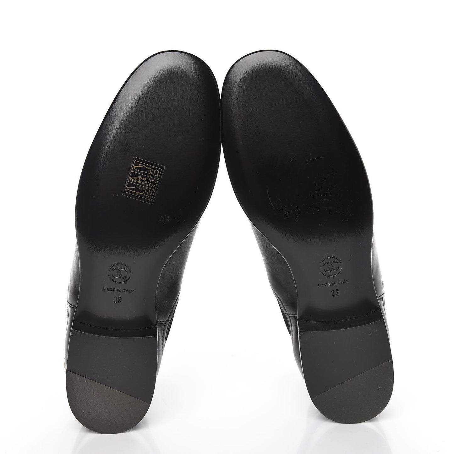 Calfskin Elastic Short Boots 39 Black