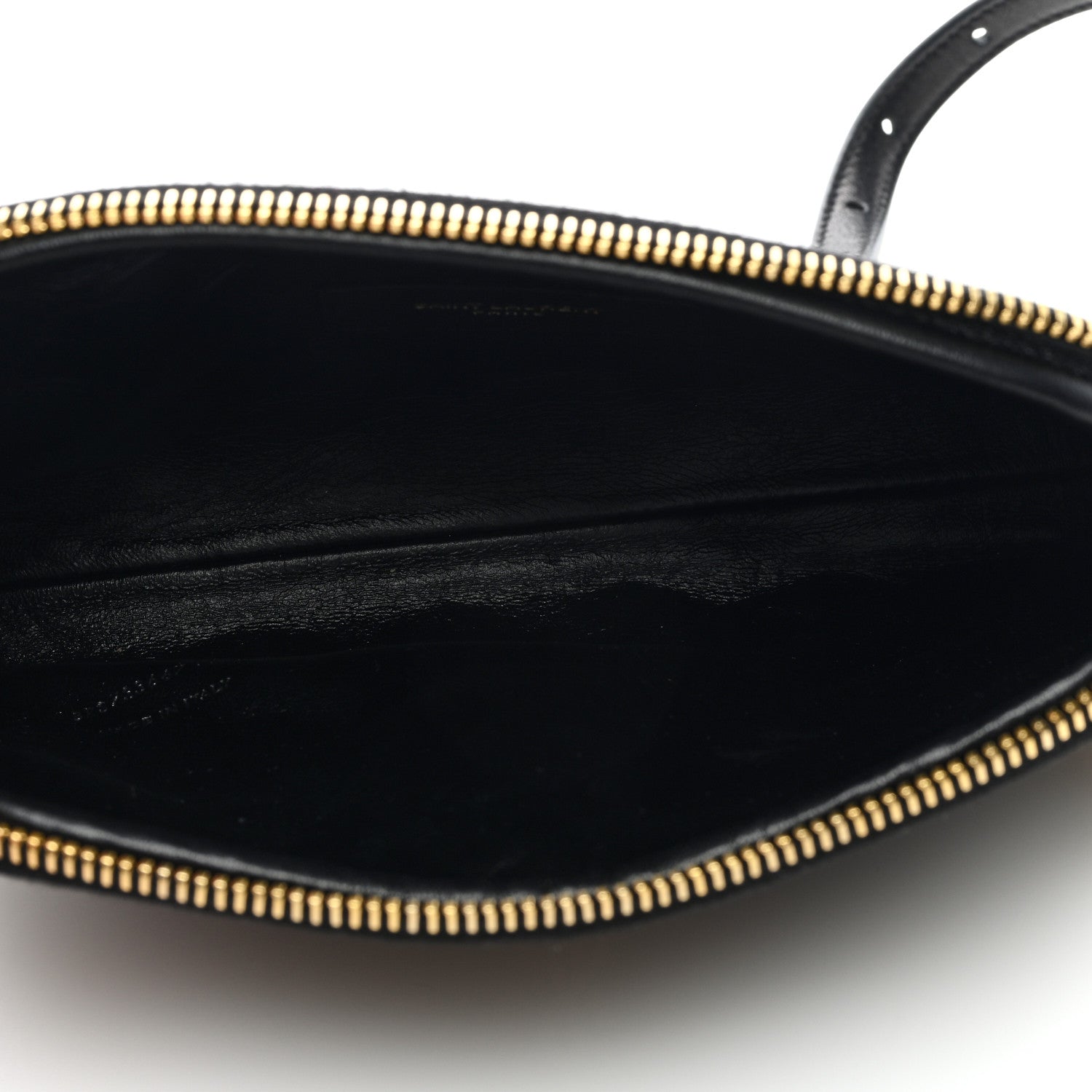 Saint Laurent Lambskin Quilted Gaby Zipped Pouch Black 5 of 8