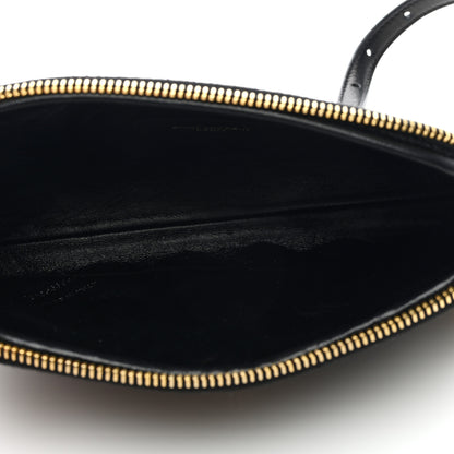 Saint Laurent Lambskin Quilted Gaby Zipped Pouch Black 5 of 8