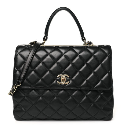 Chanel Lambskin Quilted Large Trendy CC Dual Handle Flap Bag Black 1 of 10