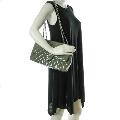 Chanel Patent Quilted Jumbo Single Flap Grey 2 of 8