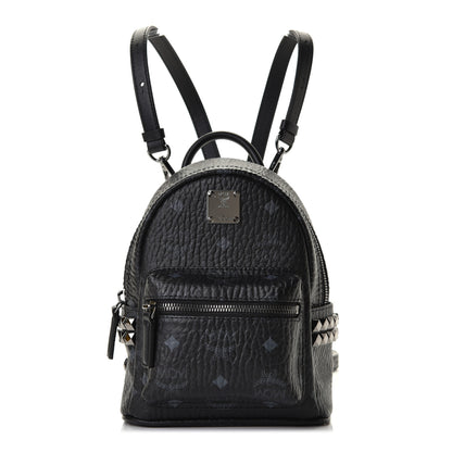 MCM Visetos Side Stud X-Mini Stark Bebe Boo Backpack Black 1 of 4