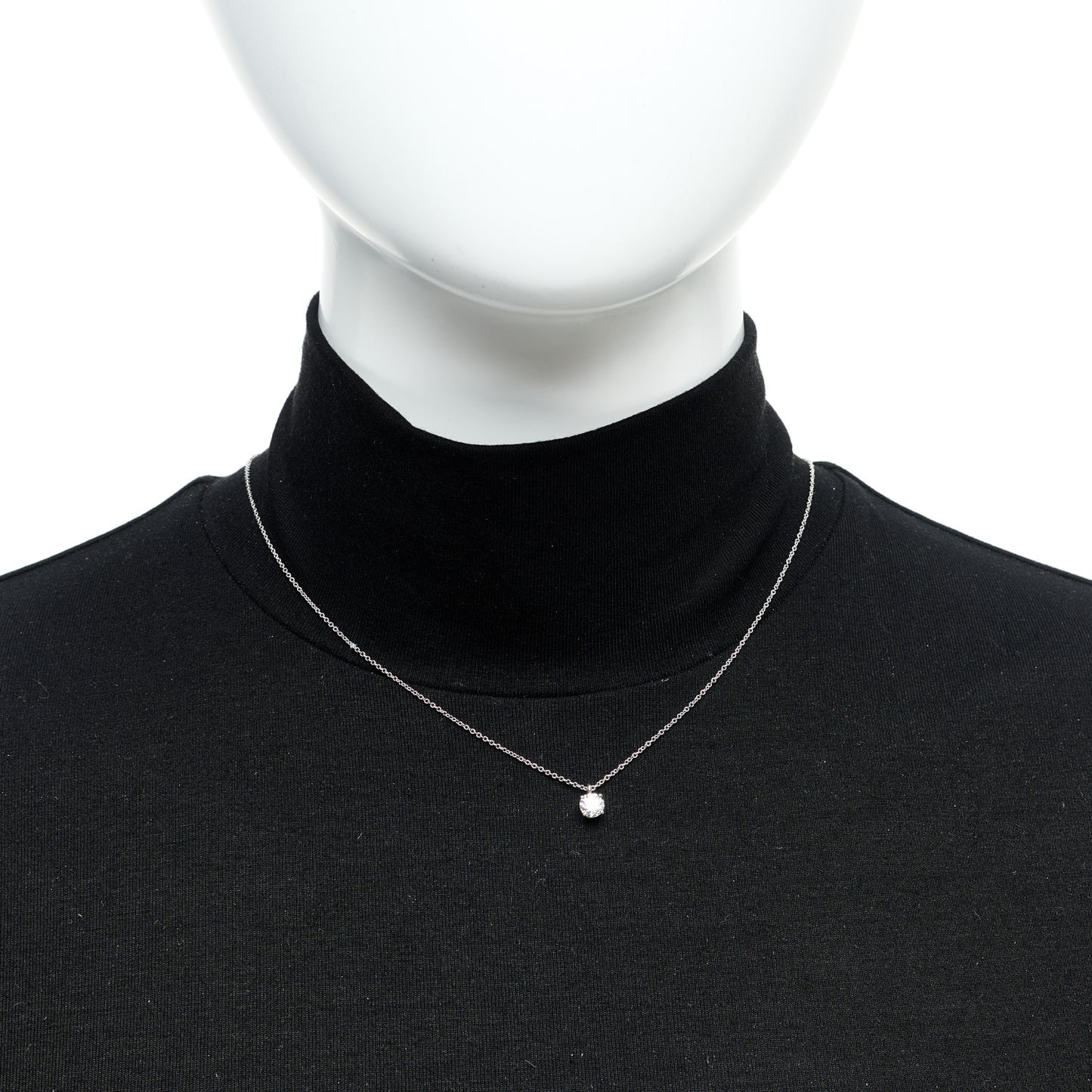Platinum Diamond .49ct Solitaire Pendant Necklace