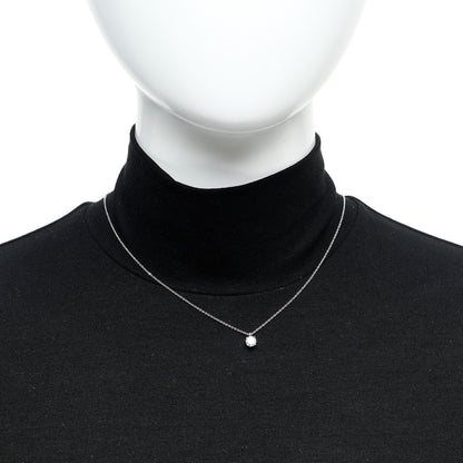 Tiffany Platinum Diamond .49ct Solitaire Pendant Necklace 2 of 5