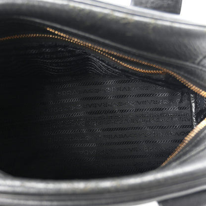 Prada Cervo Deerskin Tote Black 5 of 11