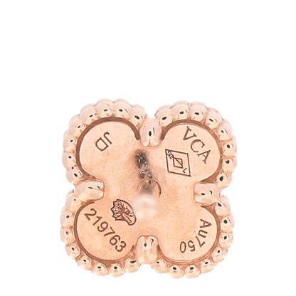 Van Cleef & Arpels 18K Rose Gold Carnelian Sweet Alhambra Earrings 4 of 6