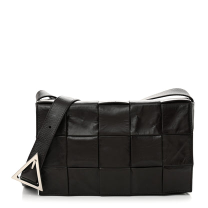 Bottega Veneta Paper Calfskin Maxi Intreccio Cassette Crossbody Bag Fondant 1 of 10