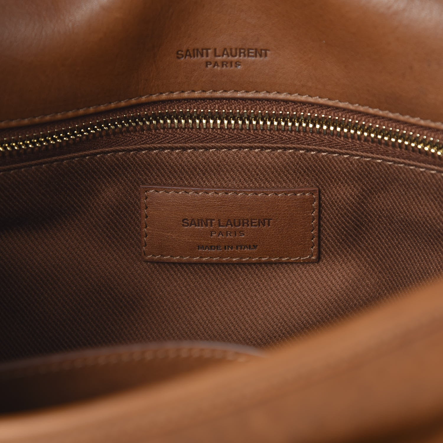 Saint Laurent Calfskin Monogram Medium Niki Chain Satchel Cognac 5 of 15