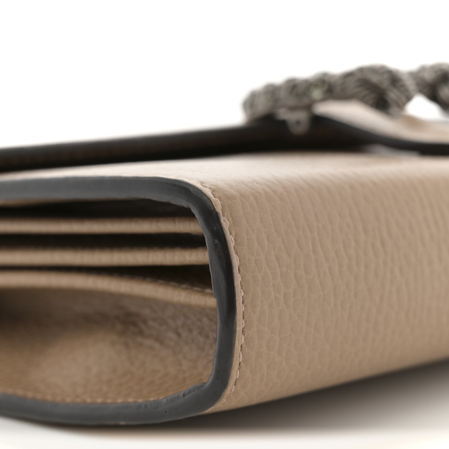 Gucci Dollar Calfskin Crystal Mini Dionysus Chain Wallet Natural Tan Black Diamond 9 of 10