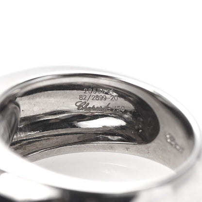 Chopard 18K White Gold Happy Diamonds Love Heart Band Ring 50 5.5 4 of 6
