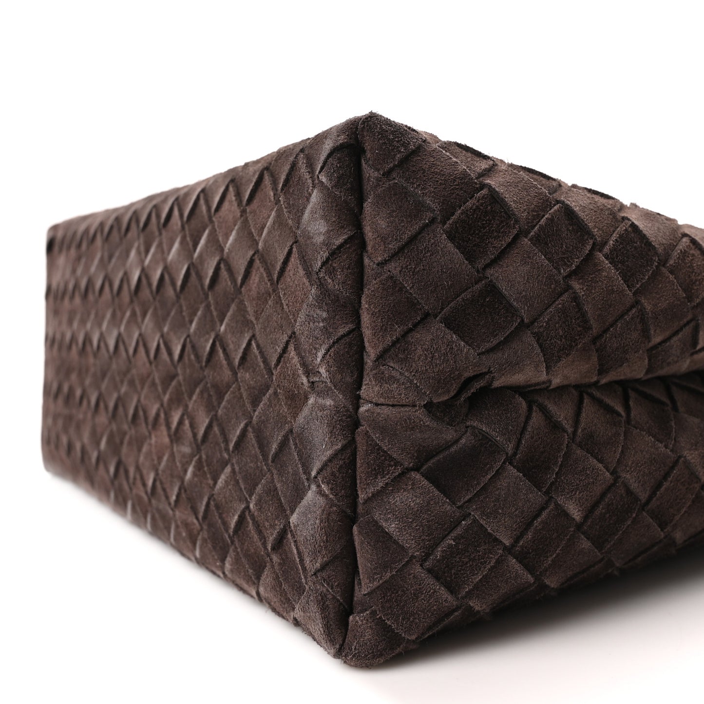 Suede Intrecciato Medium Andiamo Shoulder Bag Fondant