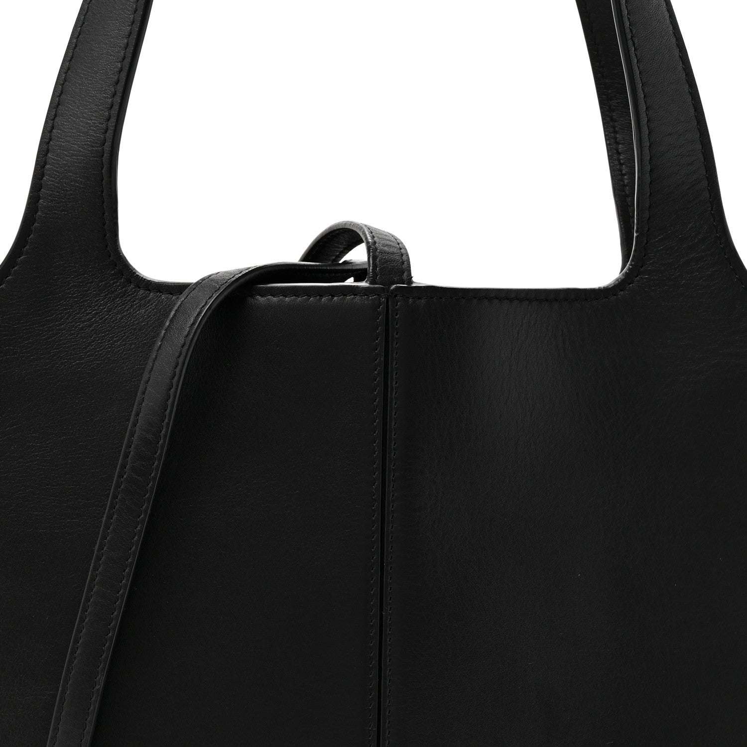 Celine Supple Natural Calfskin Medium Tri-Fold Bag Black 9 of 14