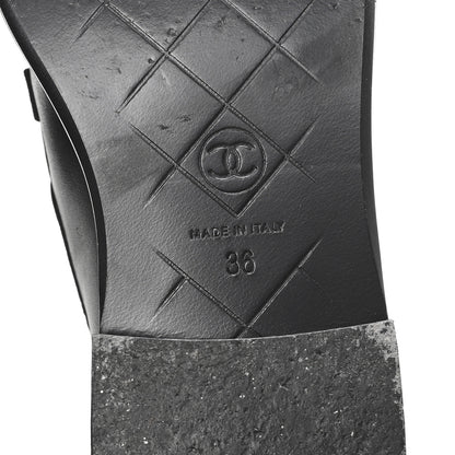 Chanel Lambskin Quilted CC Turnlock Loafers 36 Black 7 of 10