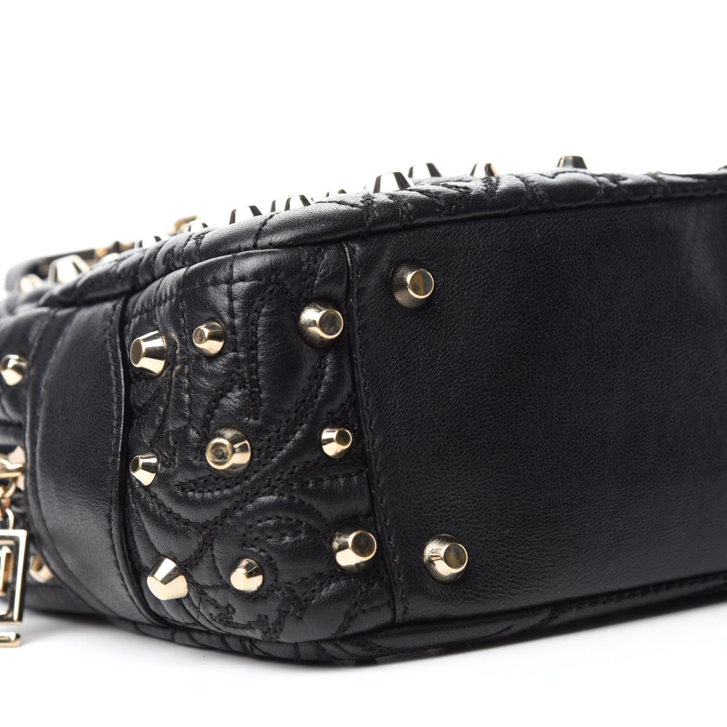 Nappa Barocco Quilted Studded Vanitas Demetra Black