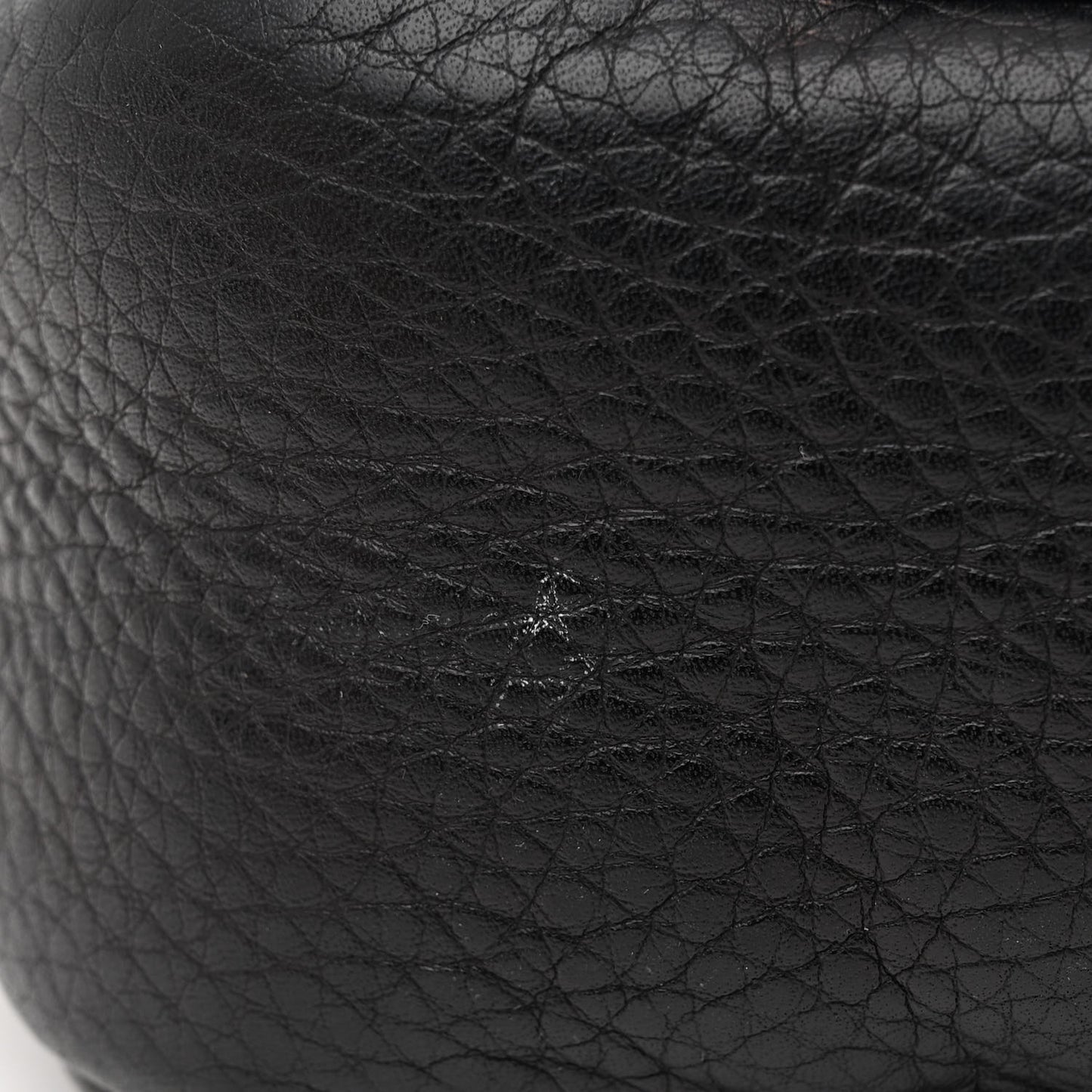 Pebbled Calfskin Small Soho Disco Bag Black
