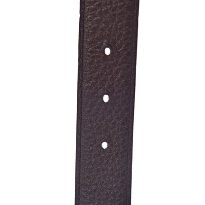 Hermes Box Togo 32mm H Belt 95 Black Chocolate 9 of 11