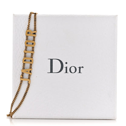 Christian Dior Metal J'Adior Choker Necklace Aged Gold 4 of 4