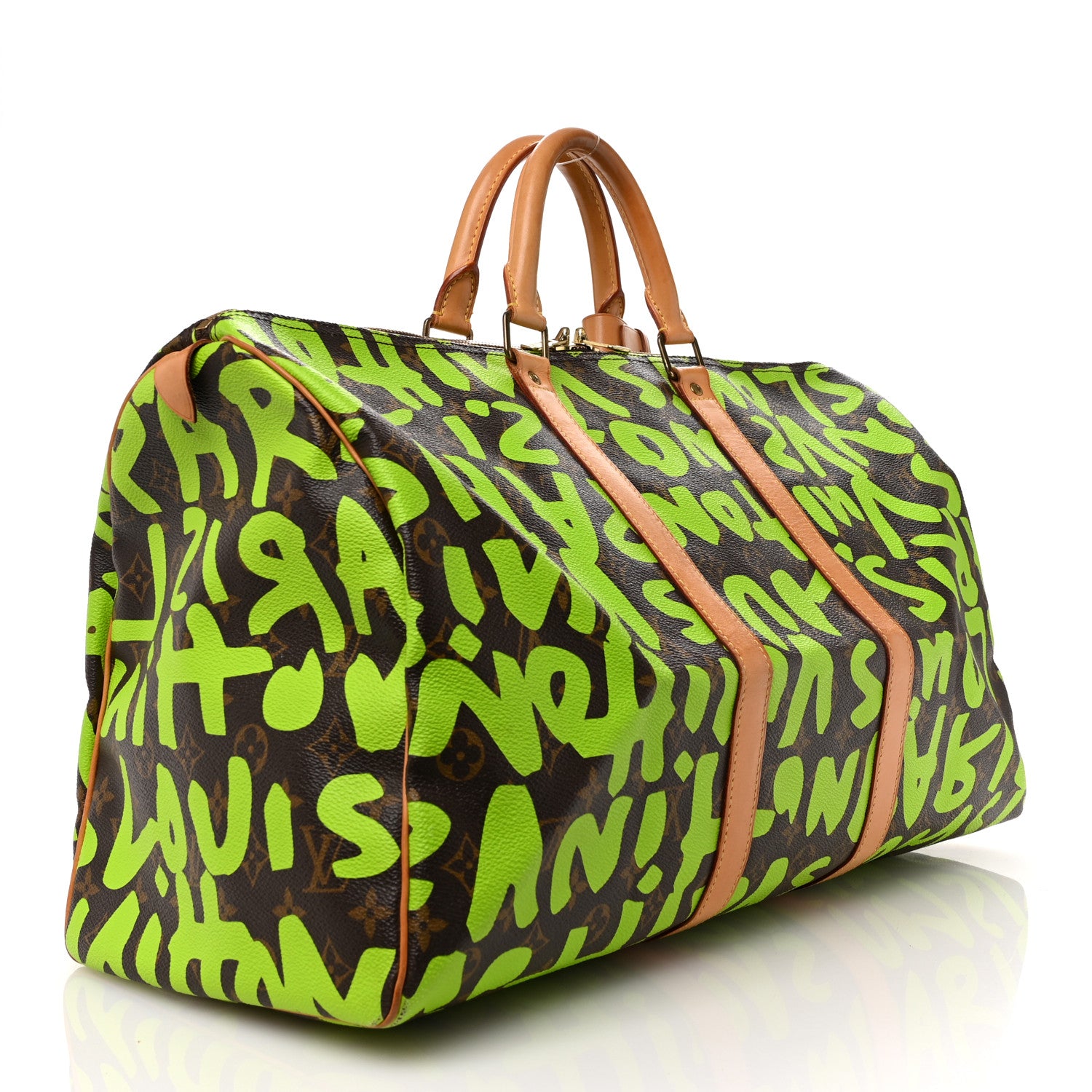 Louis Vuitton Monogram Graffiti Keepall 50 Green 2 of 15