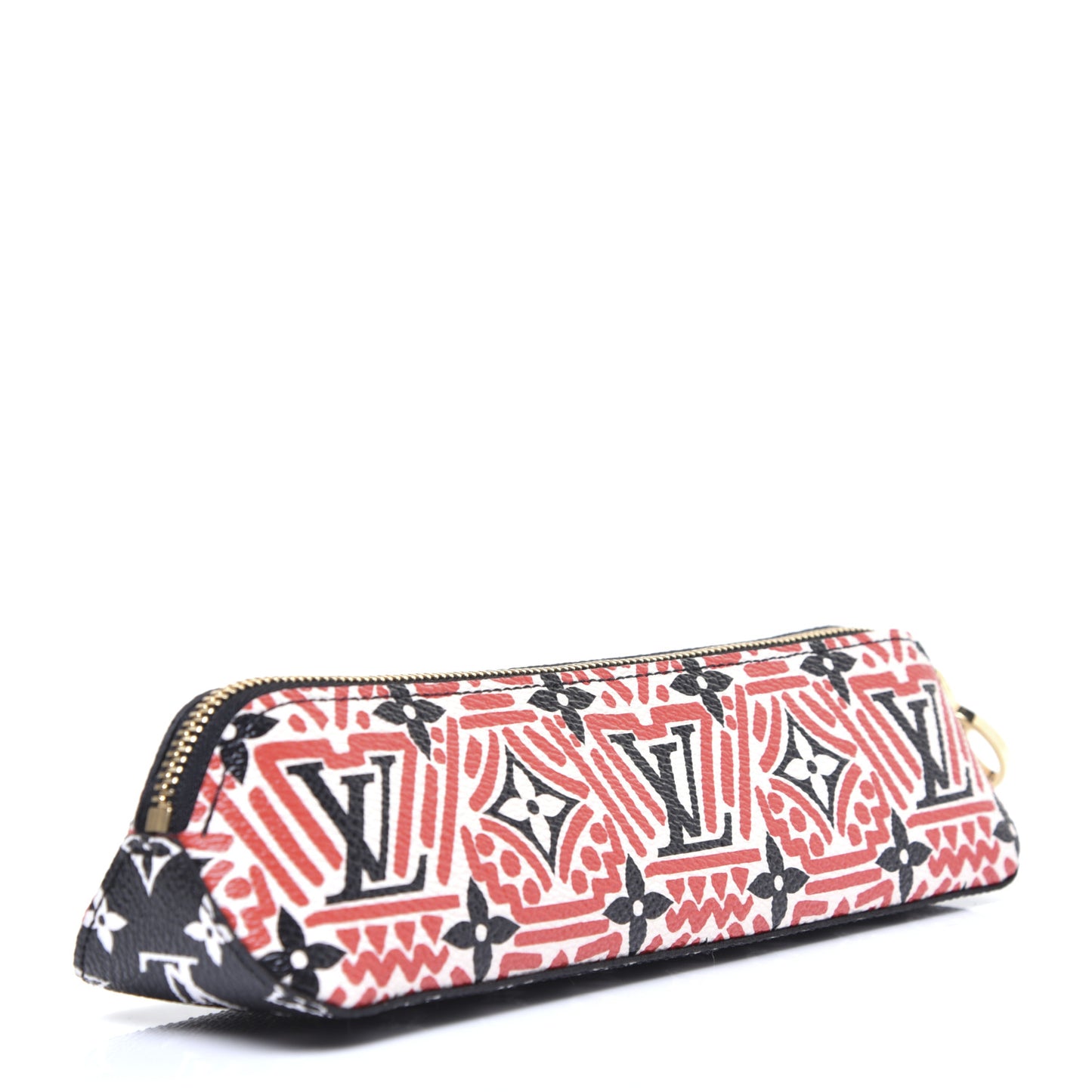 Monogram Giant Crafty Elizabeth Pencil Pouch Creme Rouge Black