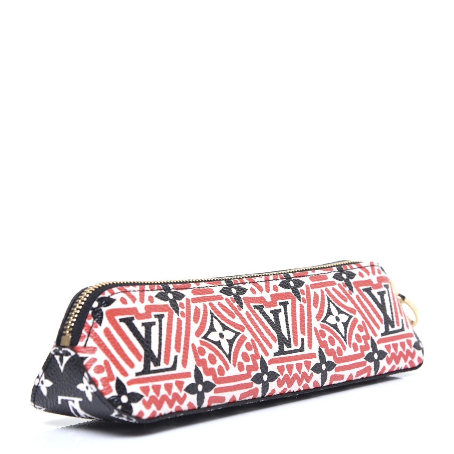 Louis Vuitton Monogram Giant Crafty Elizabeth Pencil Pouch Creme Rouge Black 3 of 10