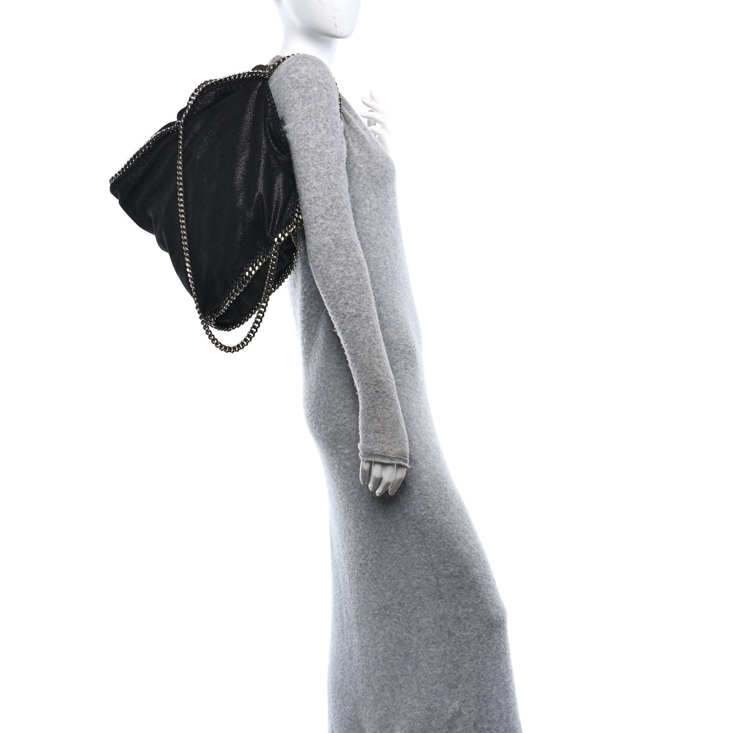 Stella McCartney Shaggy Deer Falabella Fold Over Tote Black 2 of 10
