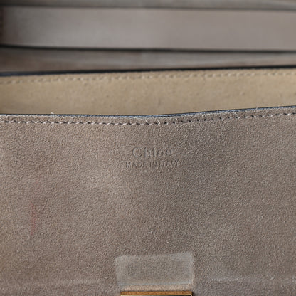 Chloe Suede Smooth Calfskin Drew Shoulder Bag Motty Grey 6 of 11