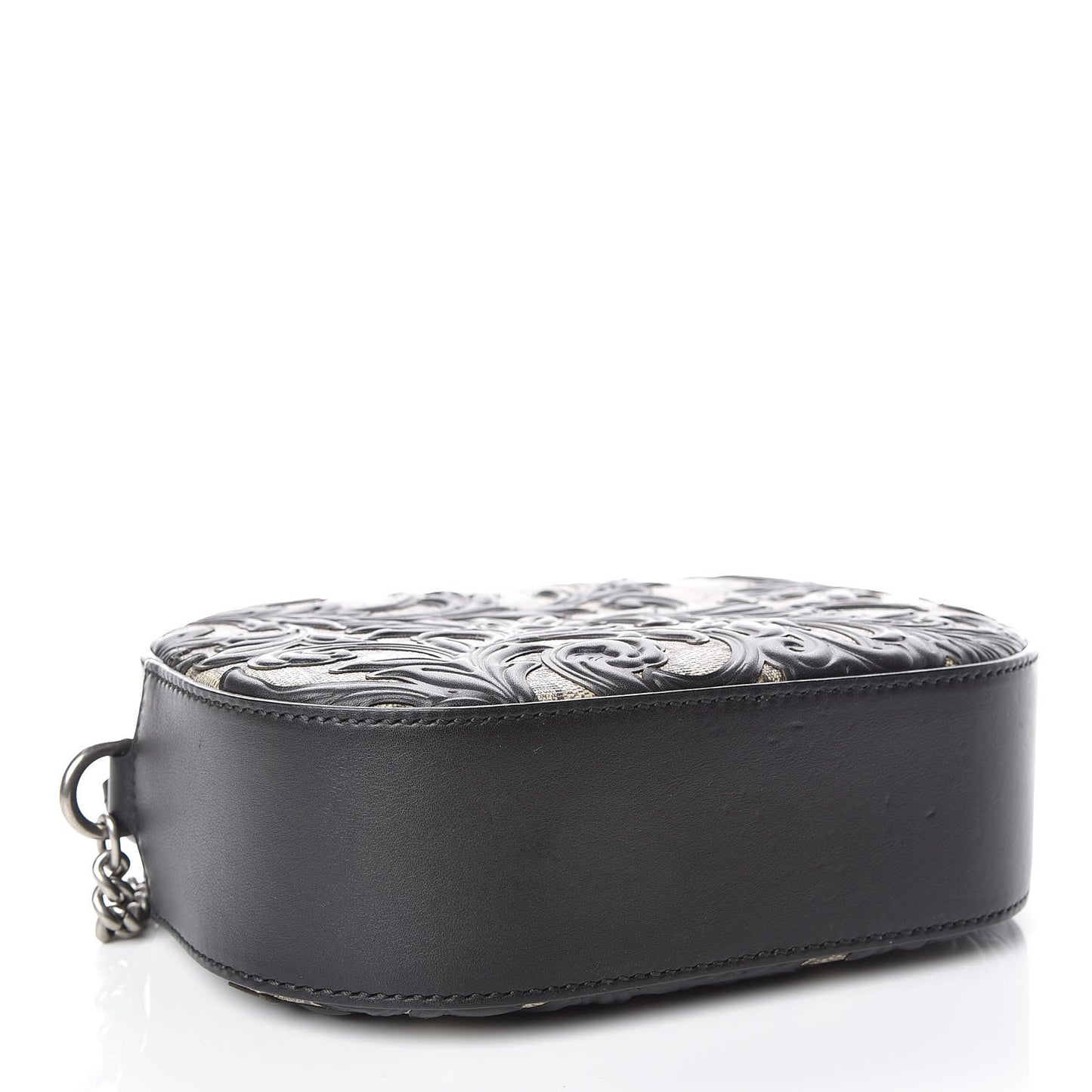 GG Supreme Monogram Arabesque Mini Chain Shoulder Bag Beige Black