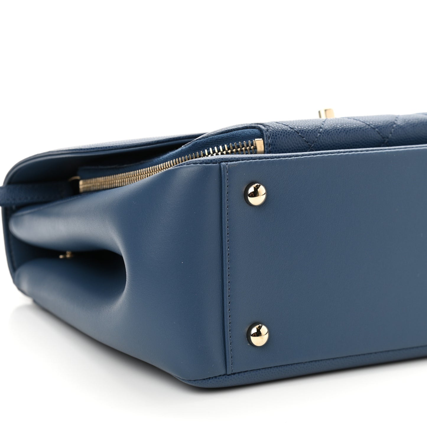 Caviar Quilted Large Business Affinity Flap Blue