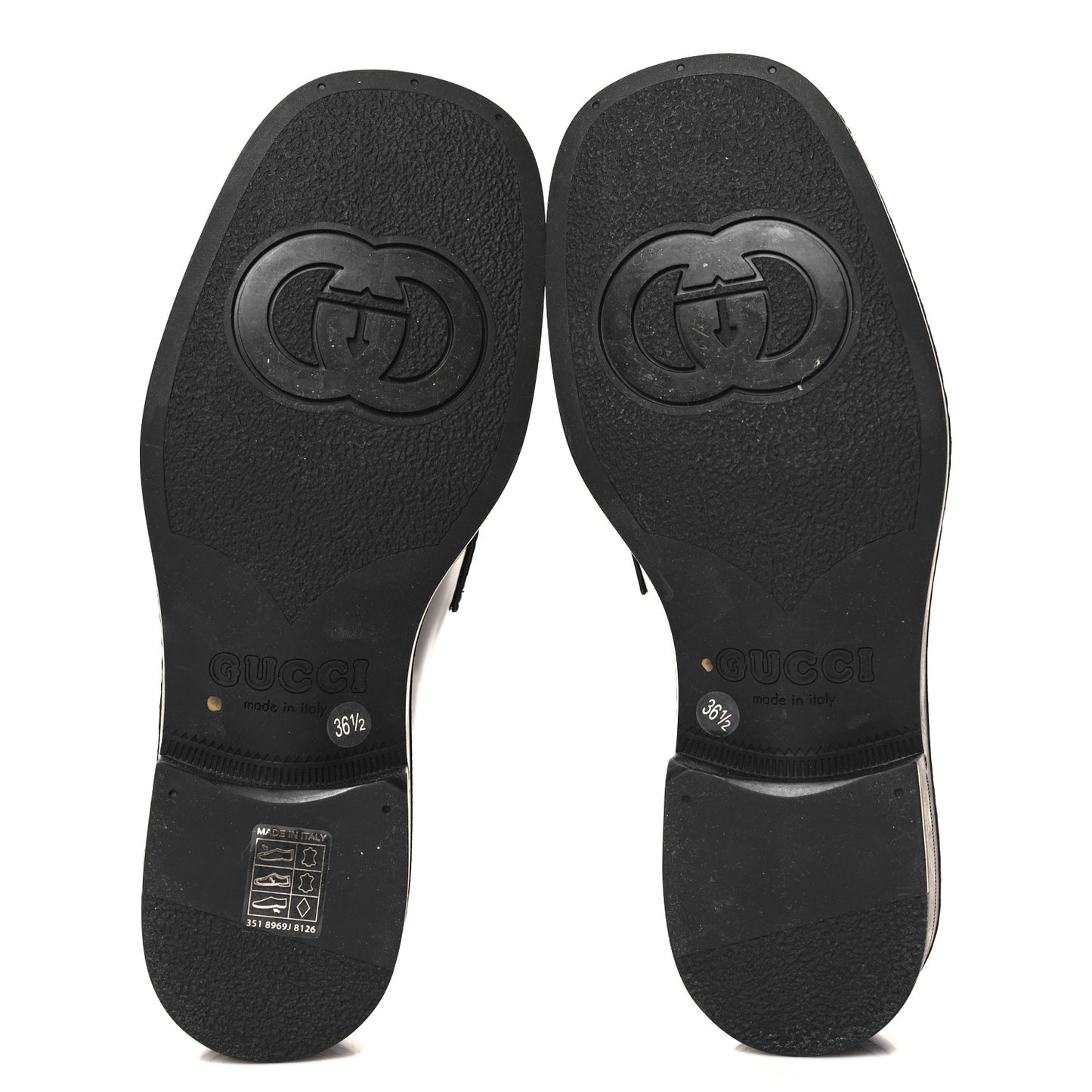 Spice Lux Nappa Samoa Interlocking G Loafers 36.5 Black