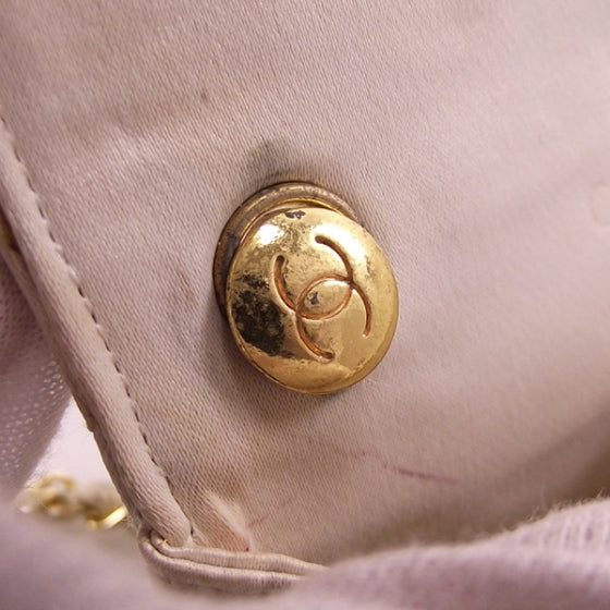 Chanel Satin Quilted Mini Flap Ivory 12 of 12