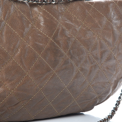 Chanel Caviar Quilted Medium Elastic Flap Brown 14 of 15